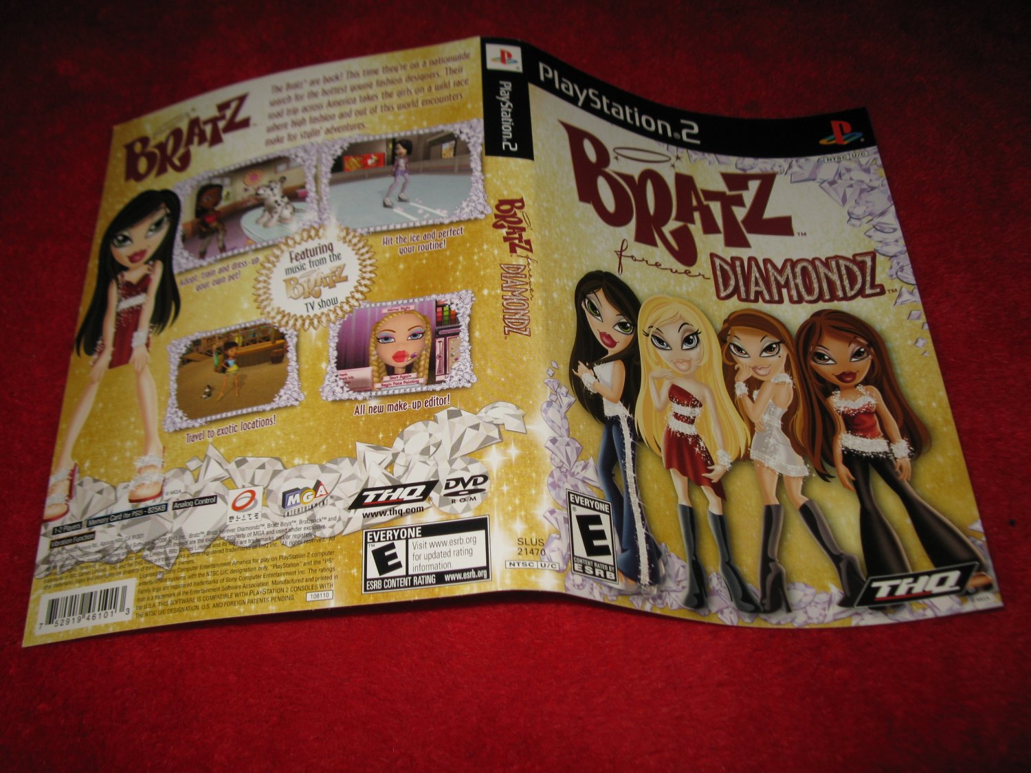 Bratz Forever Diamondz : Playstation 2 PS2 Video Game Case Cover Art insert