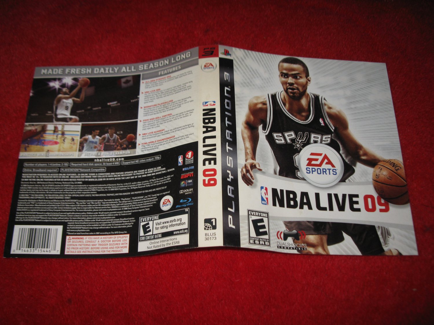 NBA Live 09 Playstation 3 PS3 Video Game Case Cover Art insert