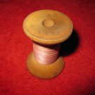 #9 old wood Spool w/ Thread: VAT 1124 pink