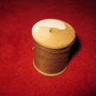 #1 old wood Spool w/ Thread: no label, w/ original thread