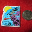 Vintage 1982 Cartoon Refrigerator Magnet: DC Comics Batman on Rooftop Throwing Bat-a-rang