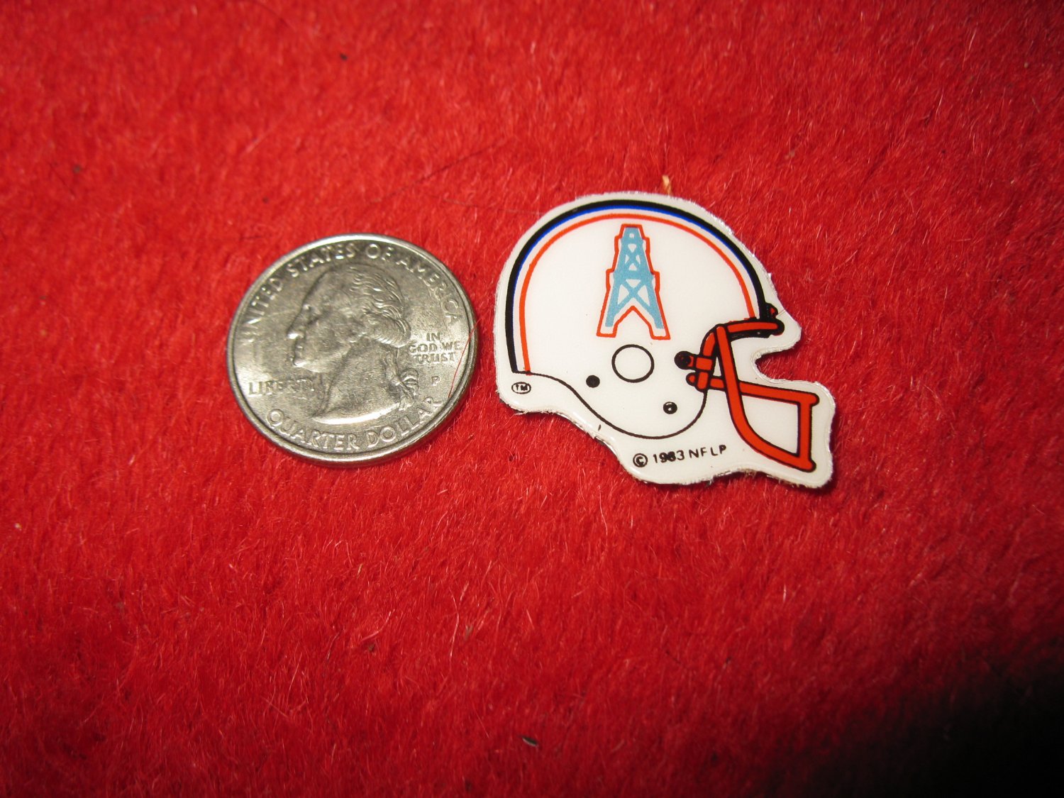1983 NFL Football Refrigerator Magnet: Oilers Helmet #2