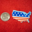 1970's American USA Refrigerator Magnet: United States w/ flag background
