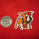 1970's Christmas Themed Refrigerator Magnet: Reindeer Couple
