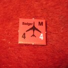 1988 The Hunt for Red October Board Game Piece: Badger red Square Counter