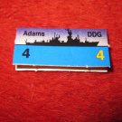 1988 The Hunt for Red October Board Game Piece: Adams Blue Ship Tab- NATO