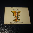 1980 TSR D&D: Dungeon Board Game Piece: Treasure 3rd Level Card- Gold Cup