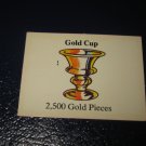 1980 TSR D&D: Dungeon Board Game Piece: Treasure 4th Level Card- Gold Cup