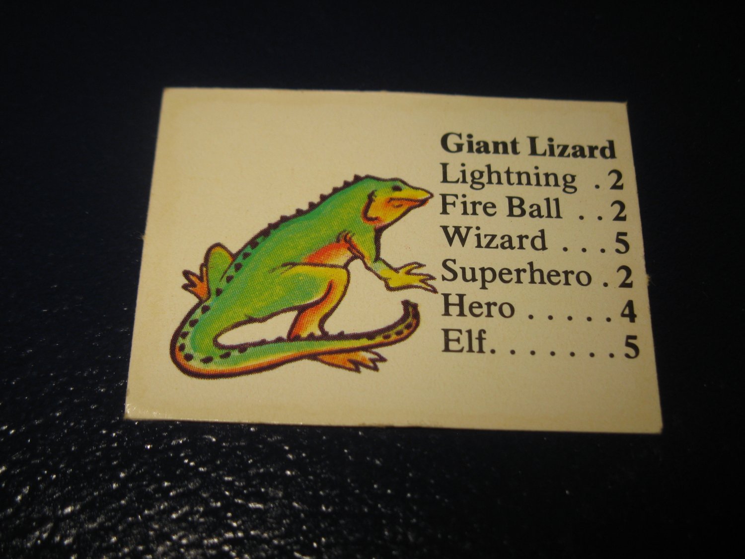 1980 TSR D&D: Dungeon Board Game Piece: Monster 1st Level - Giant Lizard