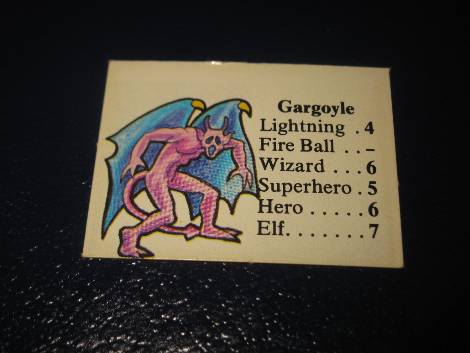 1980 TSR D&D: Dungeon Board Game Piece: Monster 3rd Level - Gargoyle