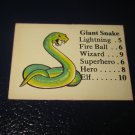 1980 TSR D&D: Dungeon Board Game Piece: Monster 4th Level - Giant Snake