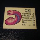1980 TSR D&D: Dungeon Board Game Piece: Monster 5th Level - Purple Worm