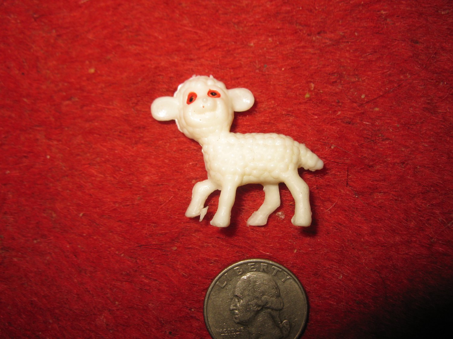Vintage 1960's painted Miniature Playset figure: Baby Sheep