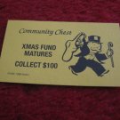 2004 Monopoly Board Game Piece: Xmas Fund Matures Community Chest Card