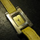 Ladies "H" Shaped yellow band Wrist watch