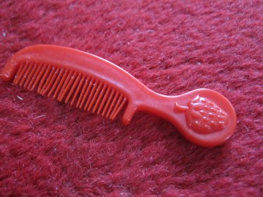 vintage 1980's Strawberry Shortcake Doll clothing accessory: Red Hair Brush