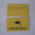 1965 Careers Board Game Piece: Yellow Opportunity Card - Big Business