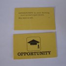 1965 Careers Board Game Piece: Yellow Opportunity Card - Farming