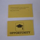 1965 Careers Board Game Piece: Yellow Opportunity Card - Moon