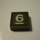 1968 3m bookshelf Quinto Board Game Piece: Brown #6 Square