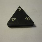 1985 Tri-ominoes Board Game Piece: Triangle # 4-4-5