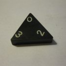 1985 Tri-ominoes Board Game Piece: Triangle # 0-2-3