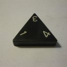 1985 Tri-ominoes Board Game Piece: Triangle # 1-3-4