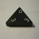 1985 Tri-ominoes Board Game Piece: Triangle # 0-3-3