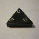 1985 Tri-ominoes Board Game Piece: Triangle # 0-5-5