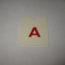 1967 4CYTE Board Game Piece: Red Letter Tab - A