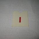 1967 4CYTE Board Game Piece: Red Letter Tab - I