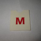 1967 4CYTE Board Game Piece: Red Letter Tab - M