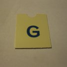 1967 4CYTE Board Game Piece: Blue Letter Tab - G