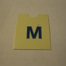 1967 4CYTE Board Game Piece: Blue Letter Tab - M