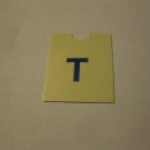 1967 4CYTE Board Game Piece: Blue Letter Tab - T