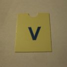 1967 4CYTE Board Game Piece: Blue Letter Tab - V