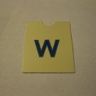 1967 4CYTE Board Game Piece: Blue Letter Tab - W
