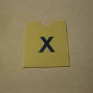 1967 4CYTE Board Game Piece: Blue Letter Tab - X