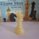 1969 Chess Men Board Game Piece: Authentic Stauton Design - White King