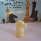 1969 Chess Men Board Game Piece: Authentic Stauton Design - White Knight