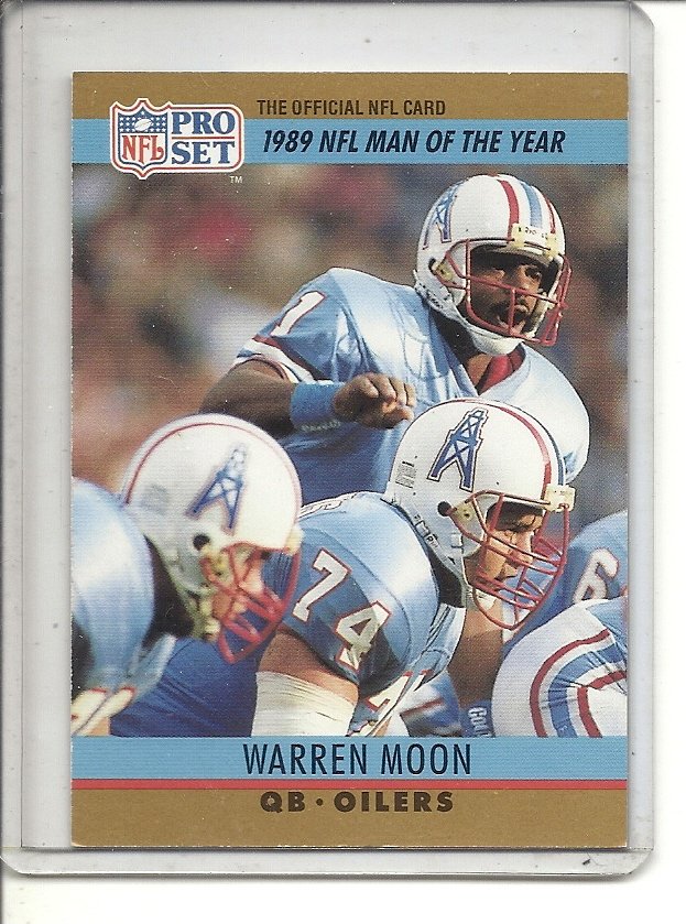 (b-32) 1990 Pro Set Football Card #4 Warren Moon