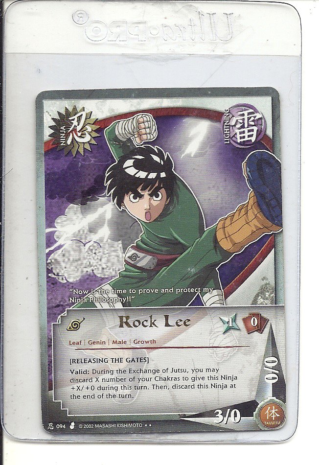 (B-1) 2006 Naruto CCG Card #114: Crescent Moon Dance - Gold Name