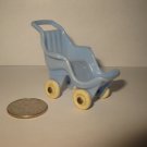 (DH-1) Doll House Miniature: ACME Baby Blue Baby Stroller - model I-142