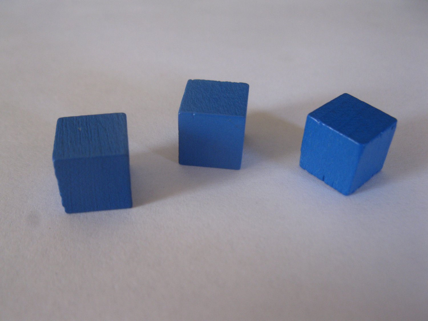 2003 Age of Mythology Board Game Piece: set of 3 Blue Favor Resource Cubes