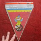 1990 Circus of Fun Clown 12 foot Party Flag Banner - Brand New in Package