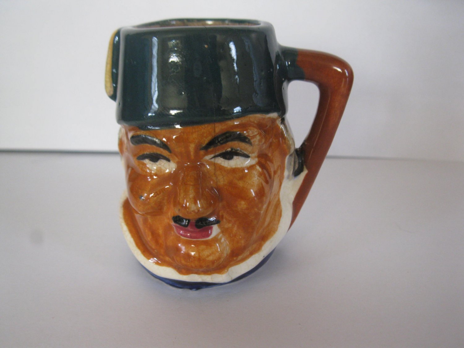 (MX4) Vintage 2" tall Toby Mug / Toothpick Holder Made in Occupied Japan