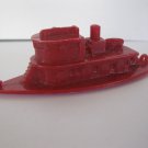 (MX-4) Vintage 3" long Red Plastic Boat Topper toy