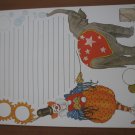 (MX-6) vintage "Write A Letter" circus Themed stationary / postcard - 9" x 11"