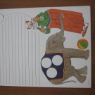 (MX-6) vintage "Write A Letter" circus Themed stationary / postcard #2 - 9" x 11"