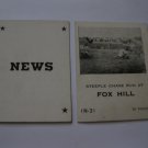 1958 Star Reporter Board Game Piece: News Card - Fox Hill